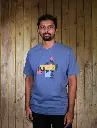 Live Study Steel Blue Men T shirt