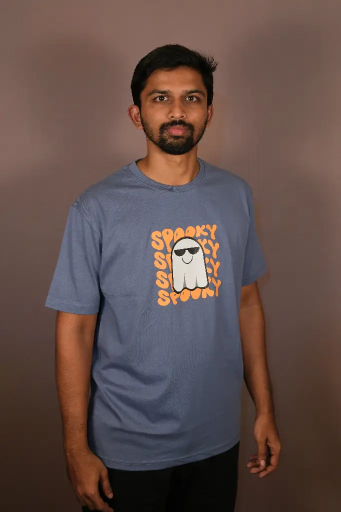 Spooky Steel Blue Men T shirt