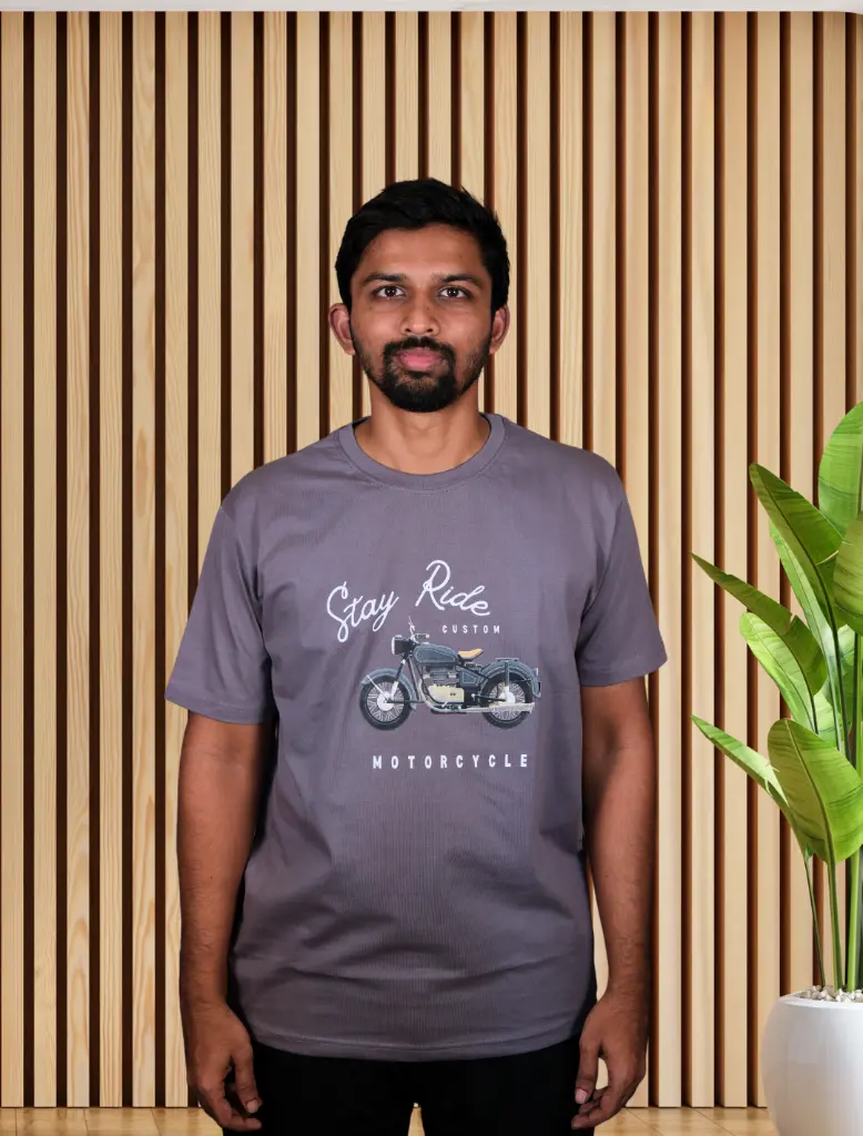 Bike Gery Men T Shirt