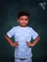 Sky Blue Kids Co-Ord Set with Clouds print