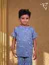 Blue Kid's Co-Ords set with  Moon and Star print