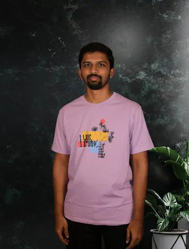 Live Study Lavander Men T Shirt