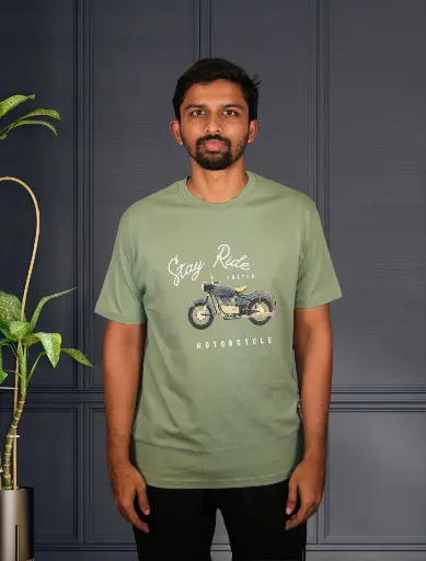 Bike Green Men T Shirt